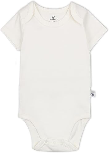 Miniatura 4 de HonestBaby Paquete de 5 mamelucos de manga corta de una sola pieza 100% algodón orgánico para bebés niños