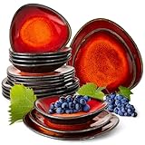 Tafelservice PRIMA Geschirr-Sets, handgefertigt, Premiumqualität aus EU (18-tlg), 6 Personen, Keramik, luxuriöse Qualitätskeramik, organische Form, jedes Stück ein Unikat