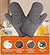 Ofenhandschuhe Topflappen Topfhandschuhe 4er Set – Hitzebeständige und rutschfeste Backhandschuhe, weiche Baumwolle, Lange Flexible Dicke silikon Kochhandschuhe zum Kochen