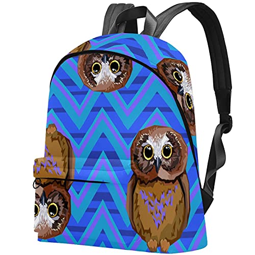 EZIOLY - Mochila para ordenador portátil con diseño de búhos, diseño de búhos