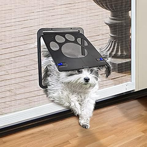 PETLESO Pet Flap for Fly Screen Door, Cat Flap, Fly Screen with Magnetic Closure, Easy Installation, Dog Door for Cats / Dogs (29 cm x 24 cm) Cover