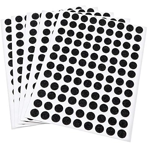 Adsamm® / 540 x ultrathin self-adhesive felt pads / black / Ø 0.39'' / round / extra fine 0.059''/1.5 mm thick stick-on furniture felt glides / furniture protective pads Adsamm® Quality Cover