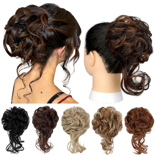Messy Bun Hair Piece Tousled Updo Hair Extension with Elastic
