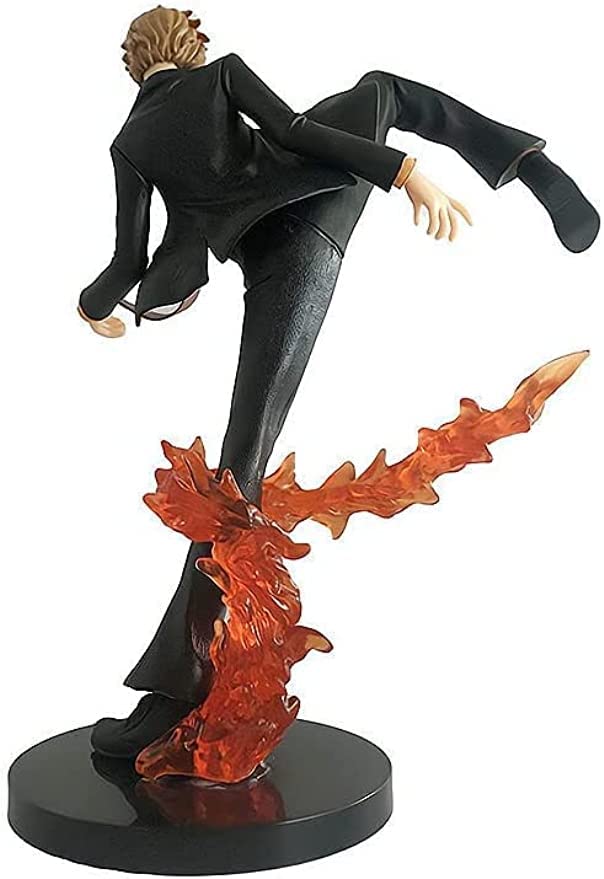 Amazon.co.jp: ワンピース黒足香吉士炎脚蹴りサンジ彫像25センチ