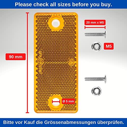 Riflettori da Avvitare, 4 Pz, Arancione, 90 x