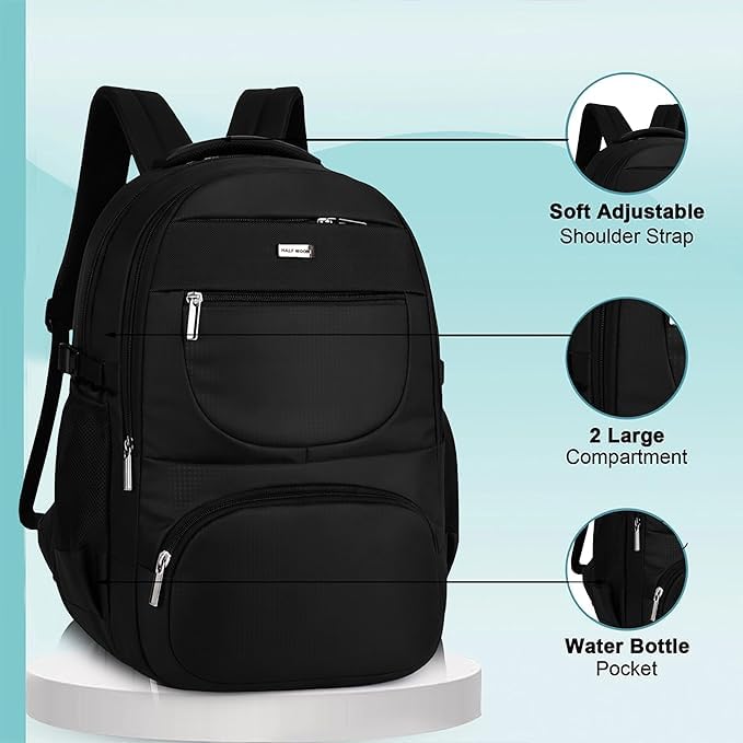 Image of Half Moon Horizon Backpack for Men & Women - 15.6 Laptop Backpack Office Bagback,Travel, School Bag for Boys & Girls, Backpack for Travelling, Professional Bags, 3 Compartment 3 Front Pocket