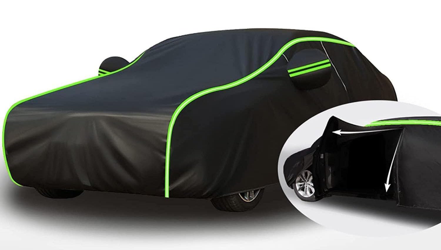 Hail Car Cover Protection For BMW X1 F48 2015–2023|Custom Oxford Covers Waterproof Breathable Dustproof Full Garage Sun Rain UV Dust With Driver Door - View #6