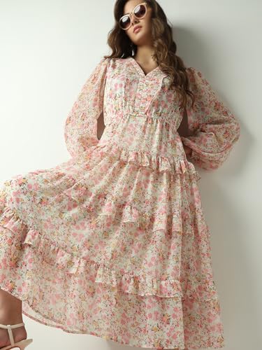 Image of VERO Moda Midi Fit and Flare Dress for Women
