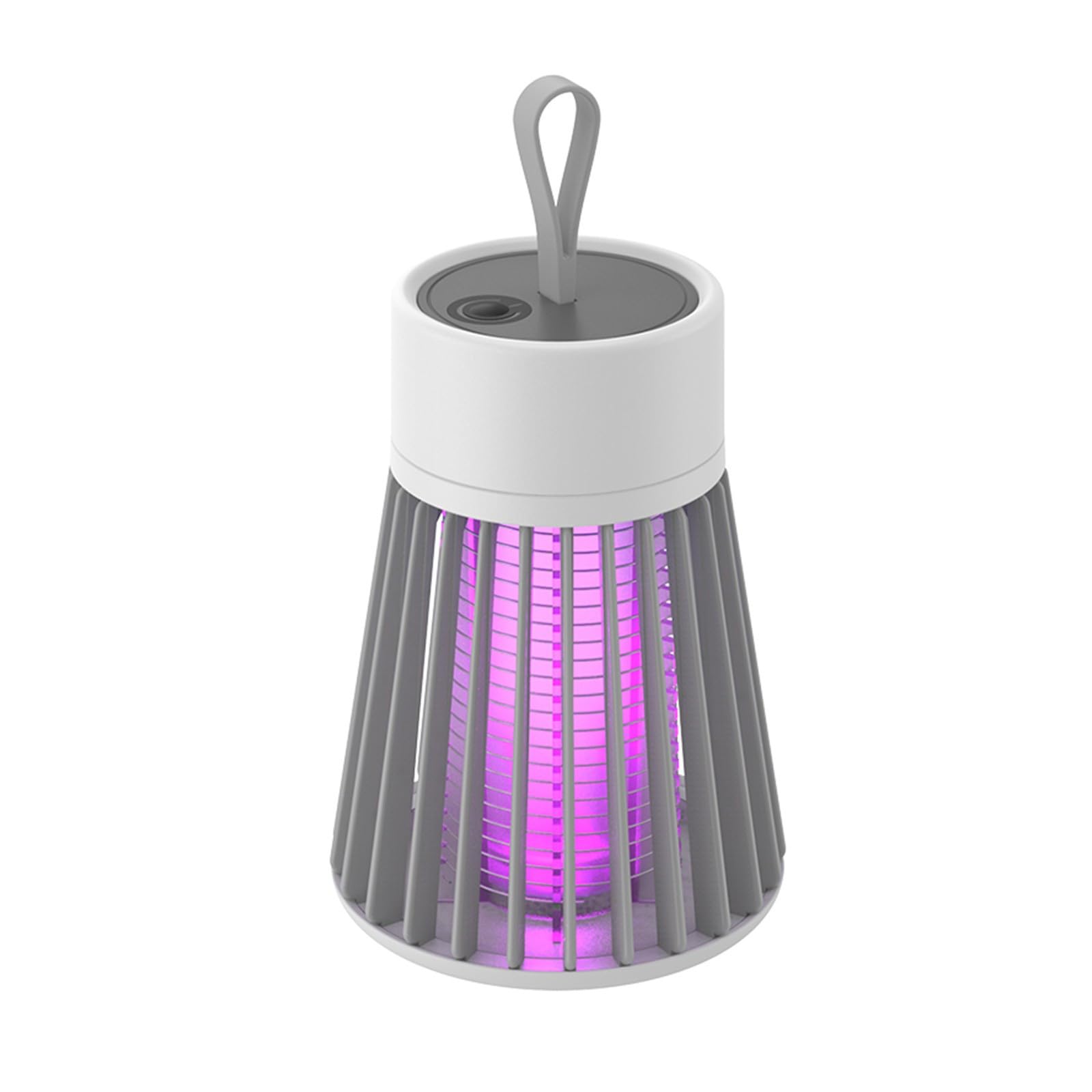 2025 Upgrade Mosquito Killer Lamp,USB Rechargeable Electric Fly Zapper,Portable Bug Zapper with Brush,360° Attract Insect Fly Zappers for Indoor Outdoor,Home,Bedroom,Camping (Gray-1200mAh)