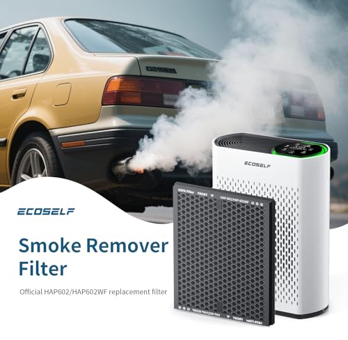 hap602 powerful air purifiers for home large room  1 pack smoke remover filter with air quality monitor 20db sleep mode air purifier for bedroom office living room 3-stage filter