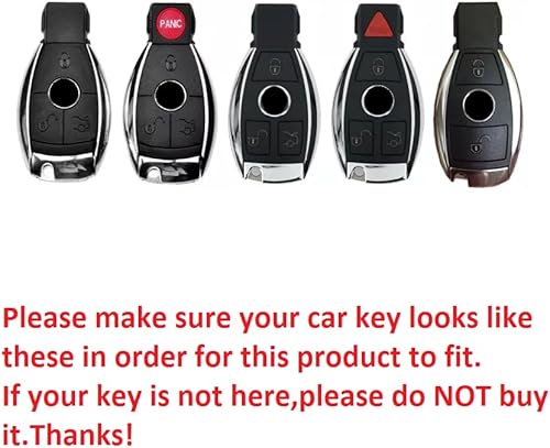 Vista 8 de Cubierta de silicona suave para Mercedes-Benz A B C E S G M V Clase CLA CLS GLA GLC GLE GLK GLS SL SLK SLC Viano para Metris, Azul brillante - Azul