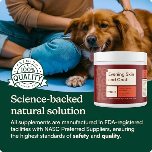 Reggie Skin & Coat Supplements for Dogs | Omega-3 Fish Oil & Vitamin E for Itchy Skin Relief, Shedding & Shiny Coat | Natural Dog Skin & Coat Chews | Vet-Approved & Made in USA | 60 Soft Chews - Image 5