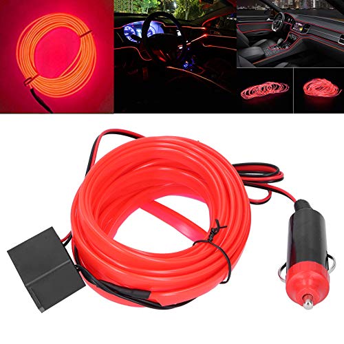 Luces LED Coche Interior Tira de 5m con Conector de Mechero 12V Color Rojo 2