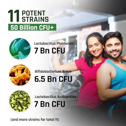 Image of NATURALTEIN Advanced Probiotics & Prebiotics 50 Billion CFU | 9-Strain Gut Health Formula for Digestion, Immunity & Nutrient Absorption | 60 Veg Capsules