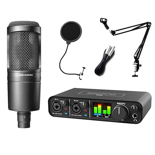 MOTU M2 + オーテク AT2020 配信 録音セット コンデンサーマイク マークオブザユニコーン