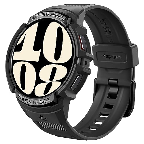 Coque bracelet Galaxy Watch 6 40mm Spigen antichoc noir protection ecran montre connectee