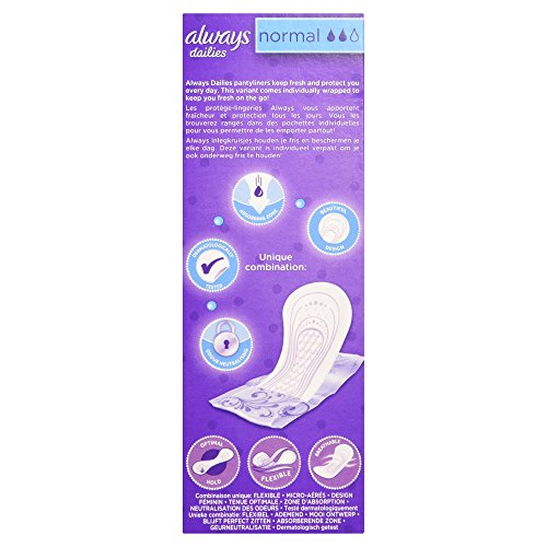 Always Dailies einzeln verpackte, Normale Frische Slipeinlagen, 20 Einlagen – Ansicht 4