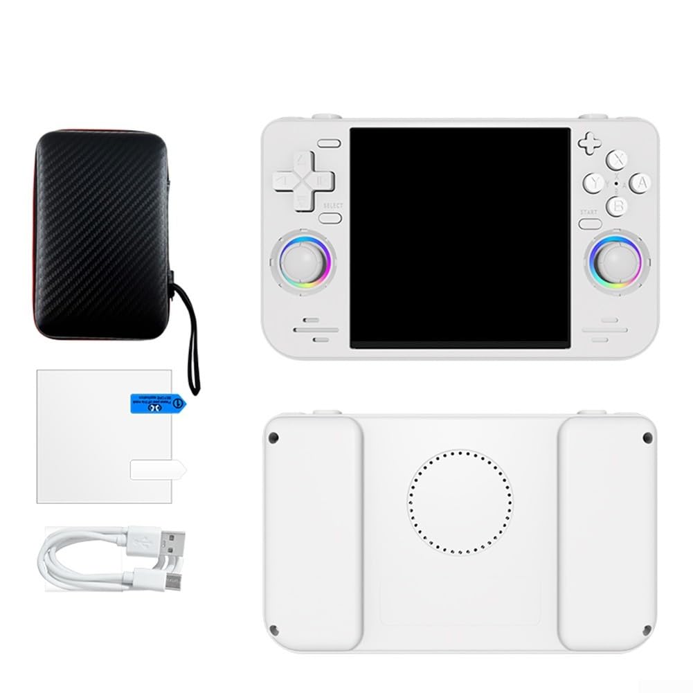 Console di gioco portatile retrò con schermo IPS da 4 pollici 720 x 720, oltre 18000 giochi integrati, 4000 mAh per batteria, WiFi, Type-C, sistema open source portatile per viaggi (blu)