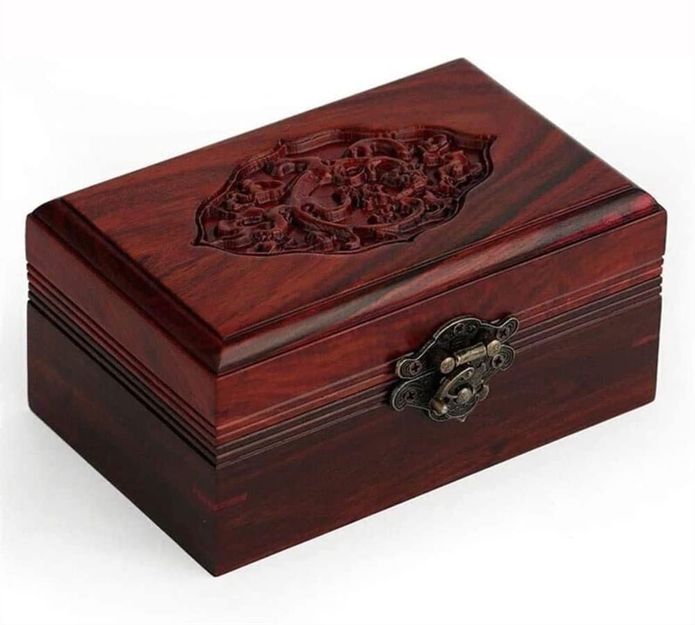TIANQIHAO Jewelry Box, Wooden Jewelry Organizer, Portable Travel Jewelry Case, Jewelry Storage Box For Rings, Earrings, Bracelets, Necklaces