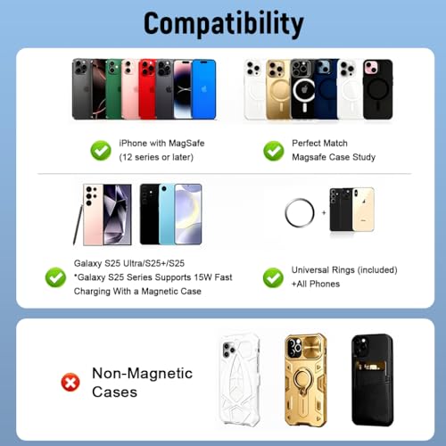 Image of ZORBES Magnetic Phone Ring Support Desk Phone Support Metal Folding Phone Ring Grip Slim Fashion Phone Accessory
