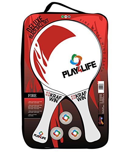 Krafwin 0013490RJ Set de Raquetas de Playa, roja, Talla Única Cover