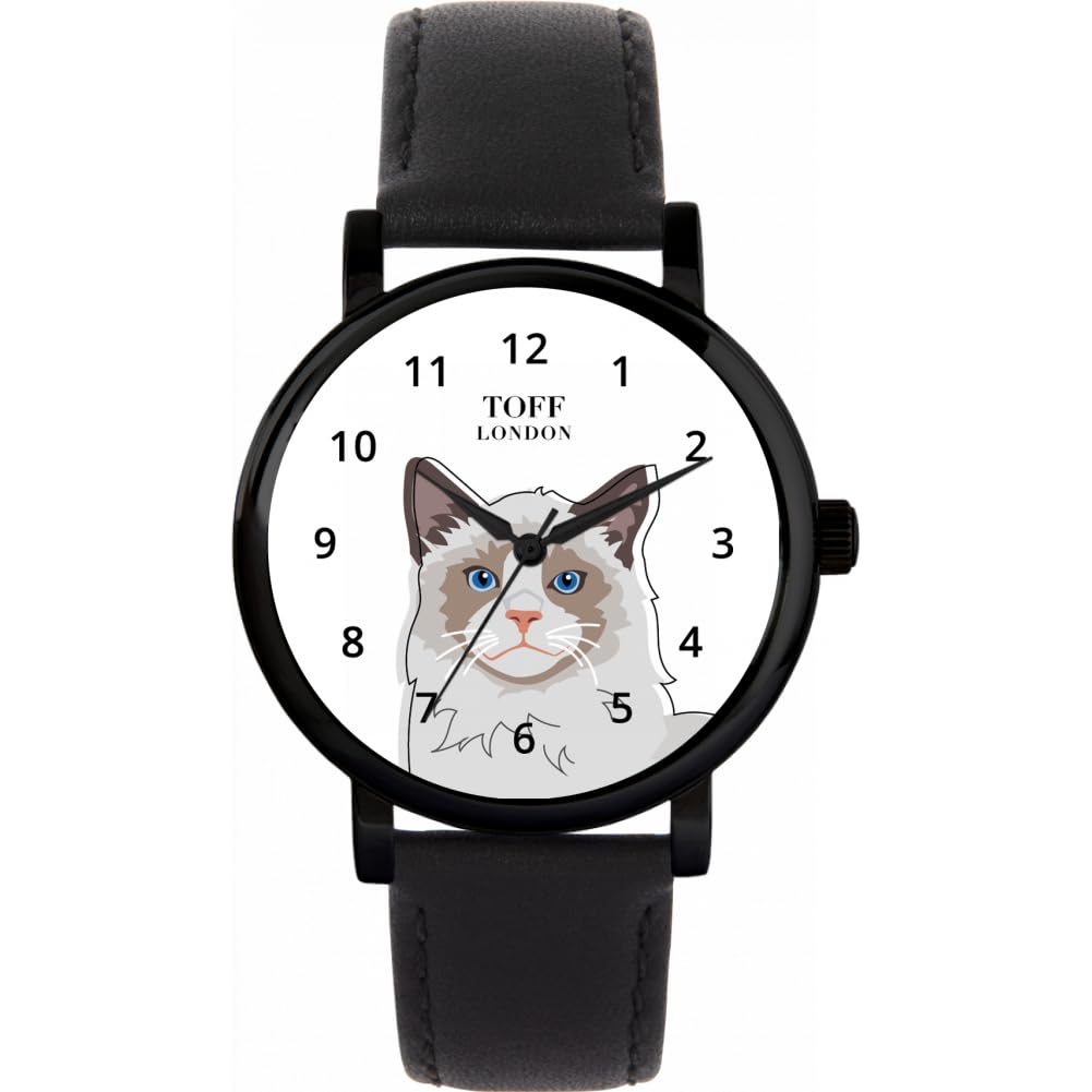 The Ragdoll Head Cat Watch Ladies 38mm Case 3atm Resistente al Agua Diseño Personalizado Movimiento de Cuarzo Lujo de Moda