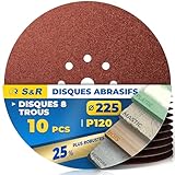 PAPIER ABRASIF 225 MM GRAIN 120 – Grain fin P120 parfait pour les travaux de finition, lissage des surfaces et préparation avant peinture, garantissant un rendu uniforme et professionnel sans rayures profondes.