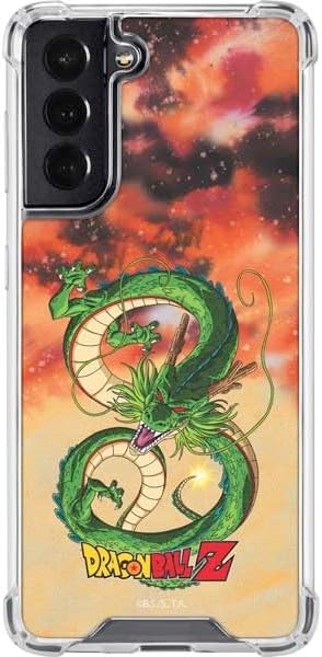 Skinit Clear Phone Case Compatible with Galaxy S22 - Officially Licensed Dragon Ball Z One Wish Shenron Design