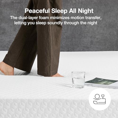 Novilla Queen Size Mattress, 10 Inch Memory Foam Mattress Queen for Supportive & Pressure Relief, Removable Washable Cover,CertiPUR-US Certified Mattresses in a Box, Firm