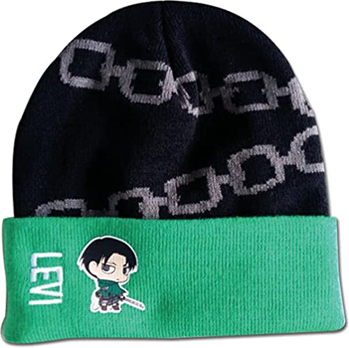 Bonnet Attack on Titan Levi SD : bonnet en maille confortable pour fans d'animation japonaise