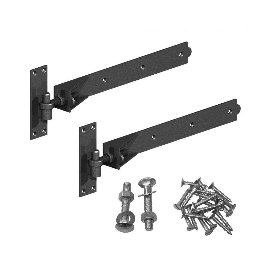 Gatemate Adjustable Hook & Band Hinge 36" / 910mm - Epoxy Black