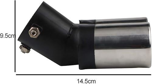 Miniatura 6 de idain Silenciador universal de tubo doble de acero inoxidable para tubo de escape de vehículo, tubo de cola de acero, diámetro de 1.5 a 2.1 pulgadas