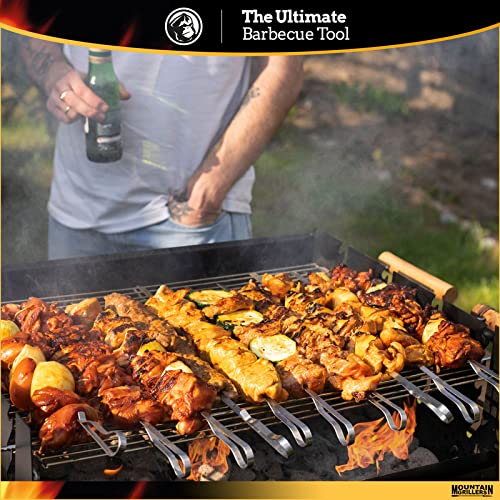 Lot De 1 Brochettes Pour Barbecue En Acier Inoxydable - Avec Support De