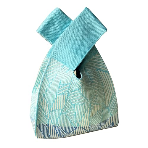 Image of Knot Bag, Mini Knit Tote Bag, Extra Thickened Japanese Knot Bag, Wristlet Handbag - 1 /2 /6 Pack