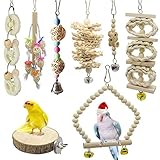 8-teiliges Vogelspielzeug: Paket enthält 8 Stück verschiedener Arten von Naturholzvogel, unterhaltsame Spielzeuge in mehreren Schichten zum Klettern, Kauen und Erforschen. Sie wird es lieben, vom Spielzeug bis zum Spielzeug herumzuspringen.