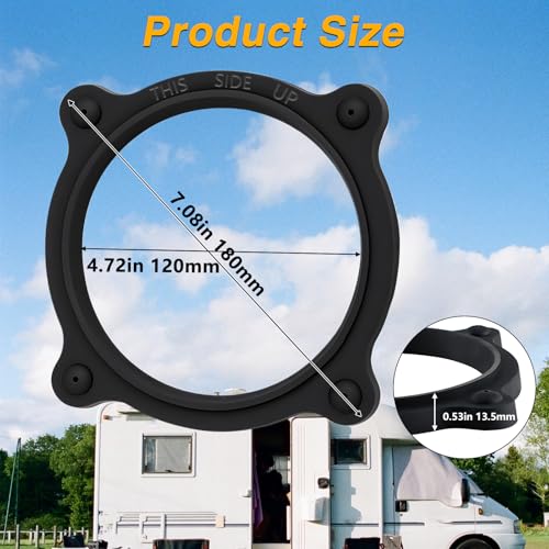 Image of RV Toilet Floor Flange Seal and Mounting Hardware Kit Compatible with Dometic SeaLand 510 Traveler and VacuFlush Toilets, RV Toilet Base Floor Seal with Closet Bolts Replace# 385310063 SE341549