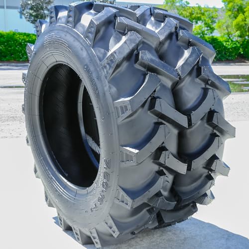 Forerunner QH611 Tractor All-Season Tire - 7.5-16 7.5X16 Load Range 8-Ply (TT) BSW Black Side Wall Set of 2
