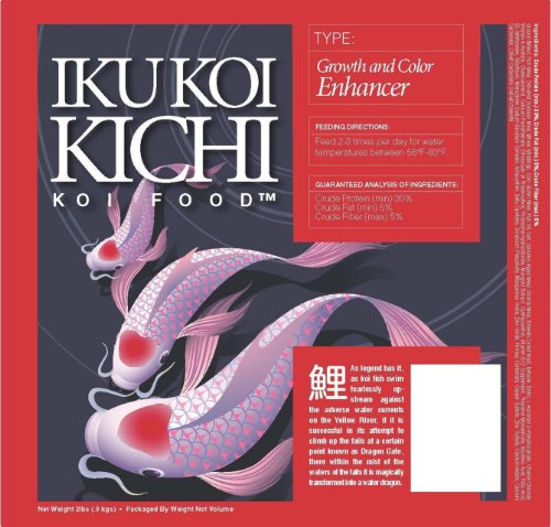 IKU KOI KICHI Color Enhancer Koi Fish Food, 40-Pound