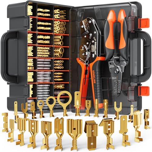 SOMELINE Crimpadora Terminales Cables Electricos, 24 tipos 0,25 –...