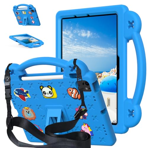 Étui pour enfants pour iPad Air 11 bleu housse de protection antichoc iPad 11 Pro 2024 léger