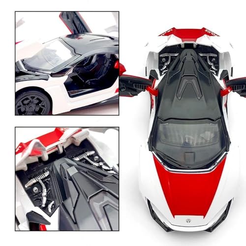 Image of VARIYA ENTERPRISE Exclusive Alloy Metal Pull Back Die-Cast Car Diecast Metal Pullback Toy Car with Openable 6 Doors,Light Music Boys Gifts Toys (F & F 7 Hypersport Dubai Police Car)