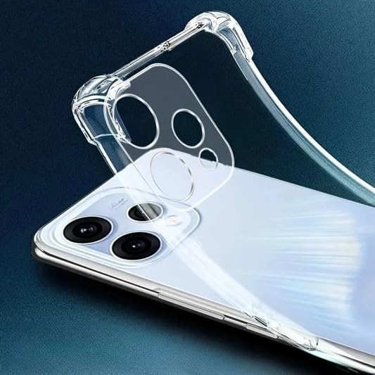 Image of REALCASE Silicone Oppo Reno 15 Pro Mini 5G Back Cover Case, Scratch Resistant Protective Crystal Clear Transparent Shock Proof Bumper Back Cover Case for Oppo Reno 15 Pro Mini 5G