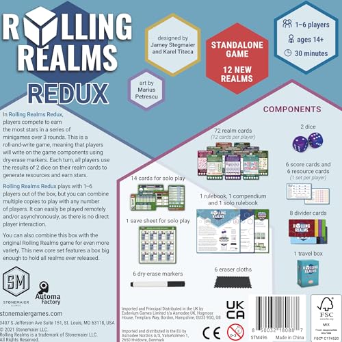 Rolling Realms Redux juego de mesa estratégico miniatura 2