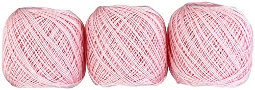 オリムパス製絲 金票 レース糸 #40 Col.102 ピンク 系 10g 約89m 3玉セット