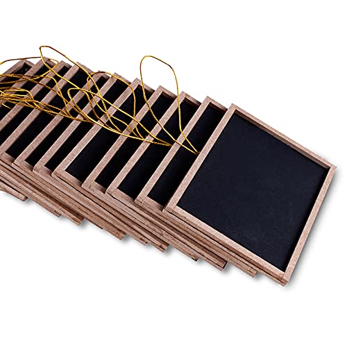 Super Z Outlet Mini 3" X 4" Wooden Frame Rectangle Hanging Chalk Blackboard For Arts & Crafts, Table Numbering, Party Favors (12 Pack) #TOP1