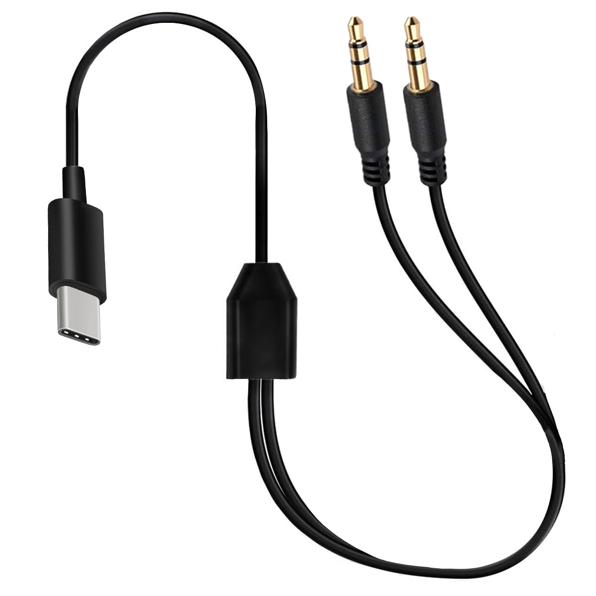 Multi Headphone USB C to 3.5mm Audio Splitter Cable (1meter)