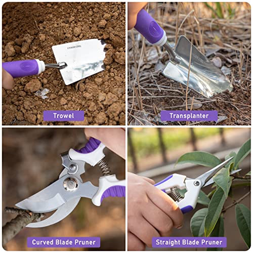 Purple-Garden-Tool-Set-Gardening-Items-for-Women-11PCS-Heavy-Duty-Garden-Tools-with-Detachable-Storage-Bag-Weeder-Dual-Purpose-Hoe
