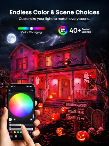 Image of PIKOY Halloween Projector Outdoor with App, Halloween Decorations Outdoor
