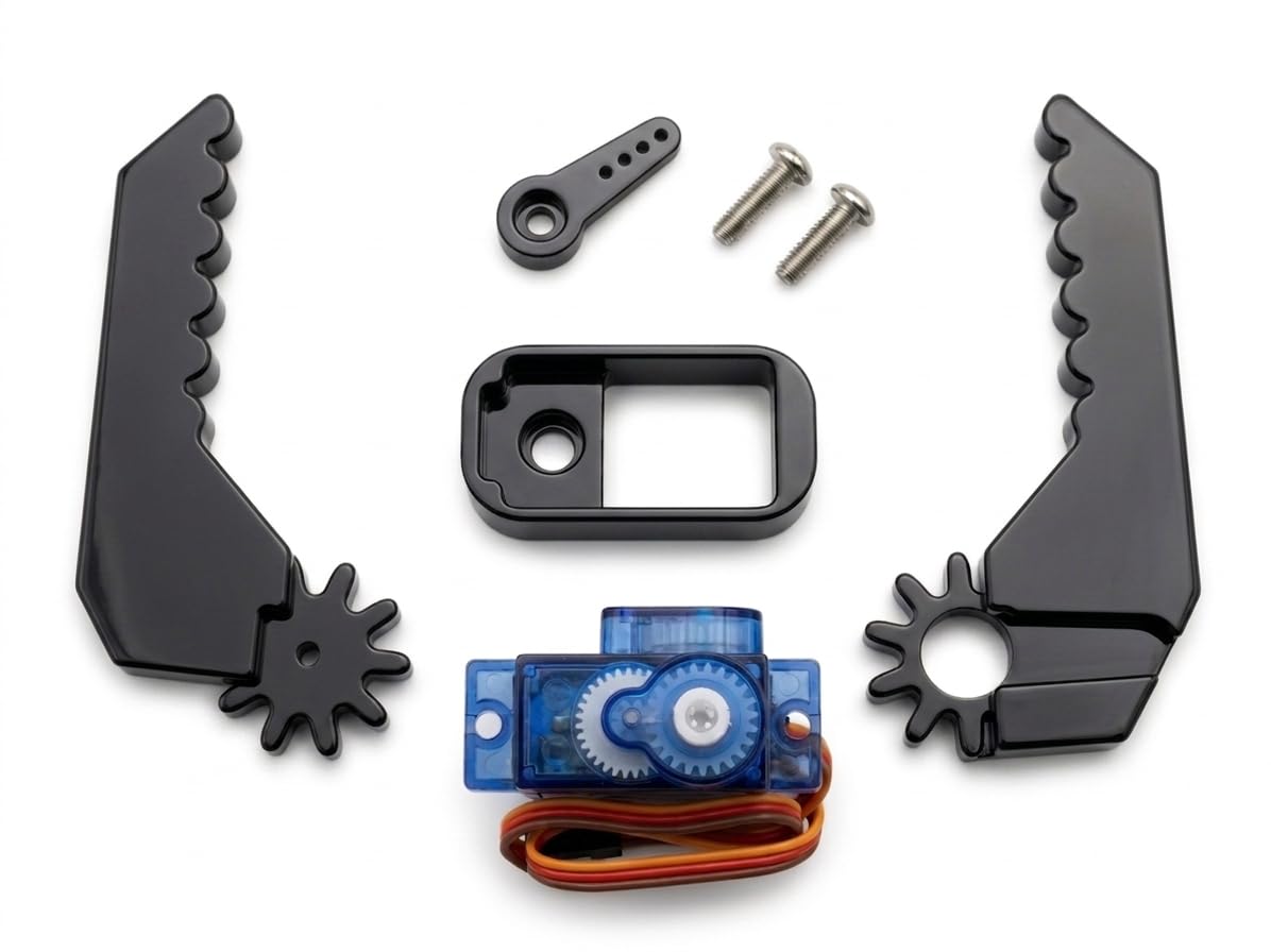3D Printed Servo Robotic Gripper with SG-90 Motor | Pick and Place Robot Arm Gripper | Pre-Assembled, Lightweight 37g | Fitting Holes for Easy Mounting | Ideal for STEM Robotics, DIY Projects-image-49