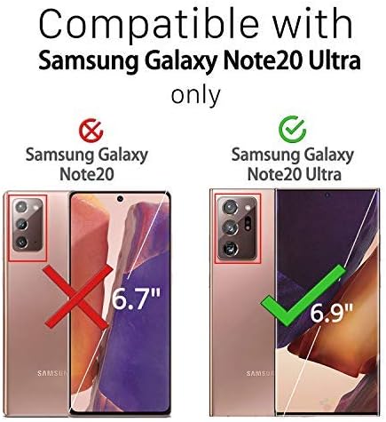Ferilinso [4 Pack 2 Pack Flexible Film Screen Protector + 2 Pack Camera Lens Protector Tempered Glass for Samsung Galaxy Note 20 Ultra 5G, Ultrasonic Fingerprint Suitable, Anti-Scratch